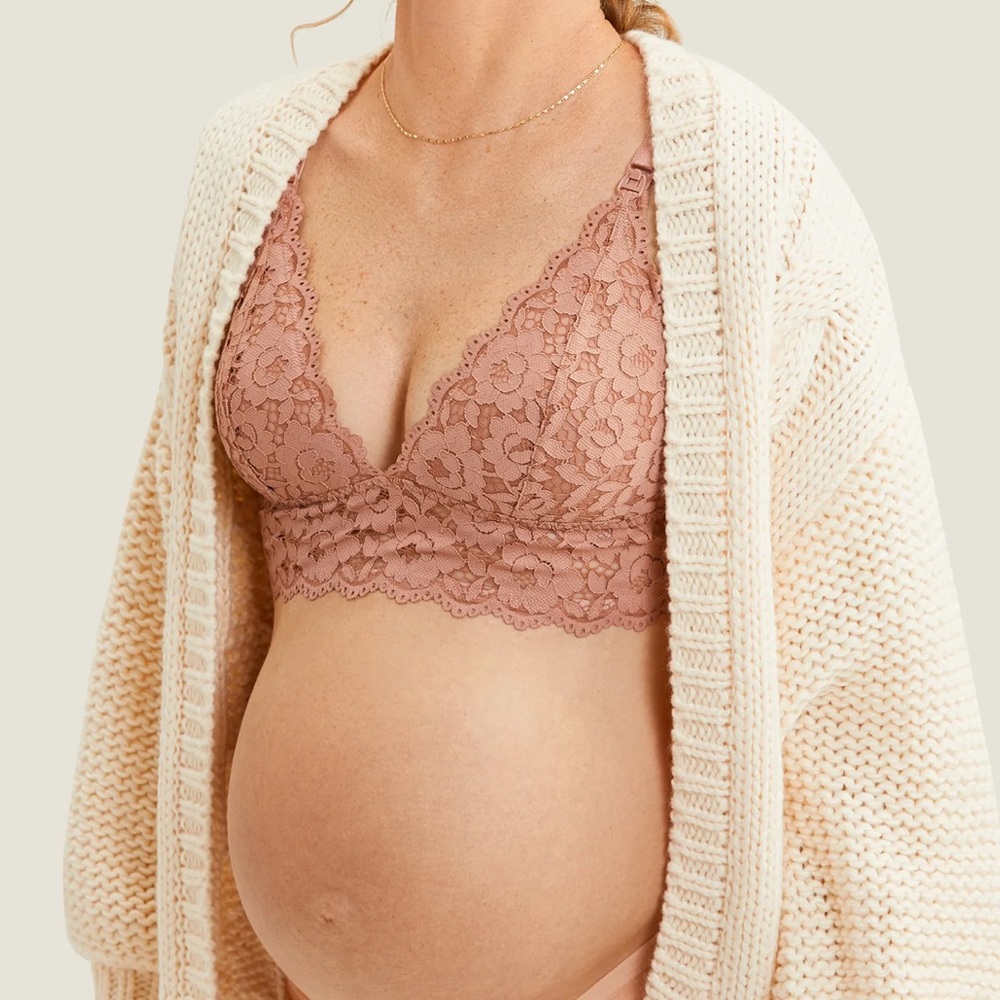 NWOT Mōmanda Nursing Lace Bralette